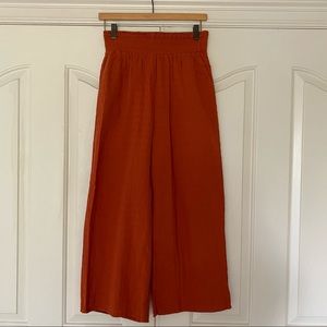 Roolee Ragnar Smocked wide leg pants